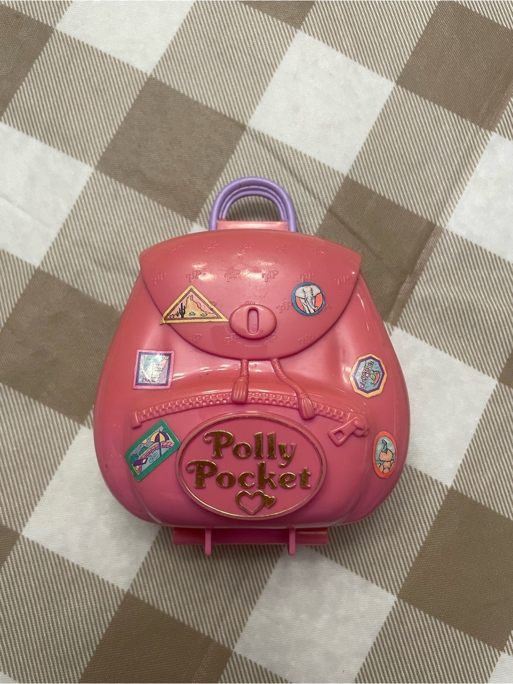 Blue Bird Polly Pocket 1996 Pink Mini Backpack Playset Compact Only